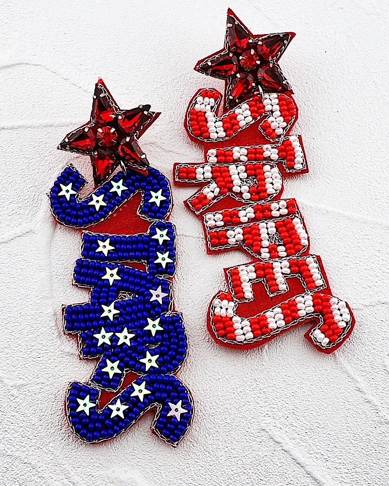 Stars & Stripes Statement Earrings