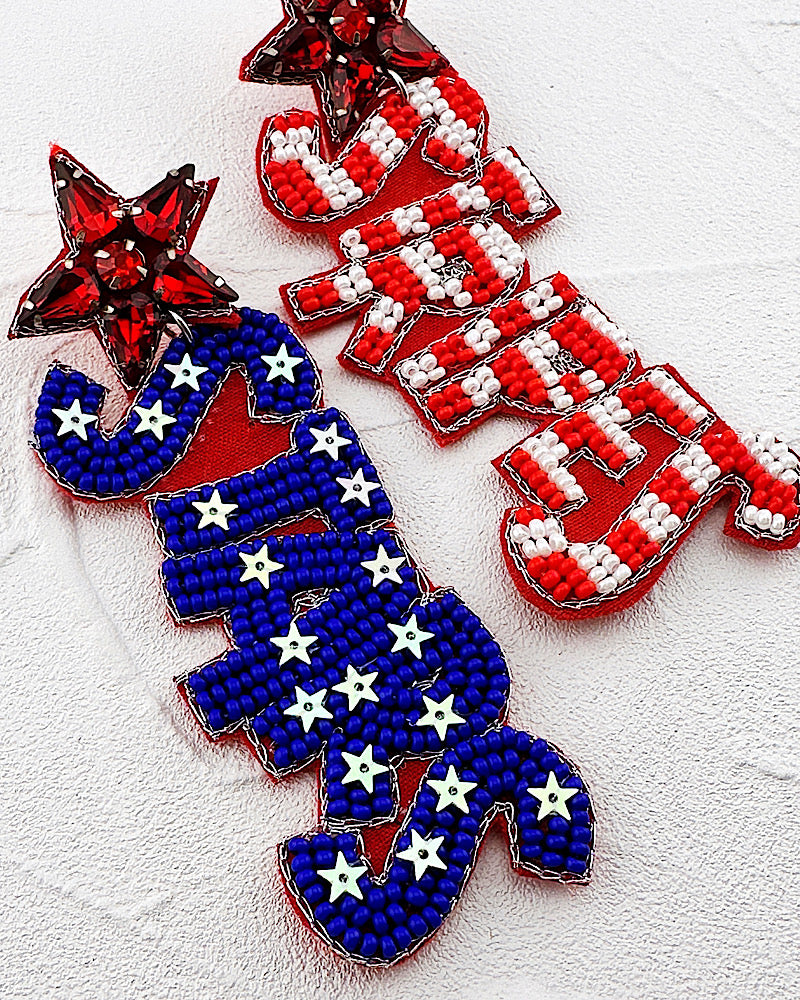 Stars & Stripes Statement Earrings