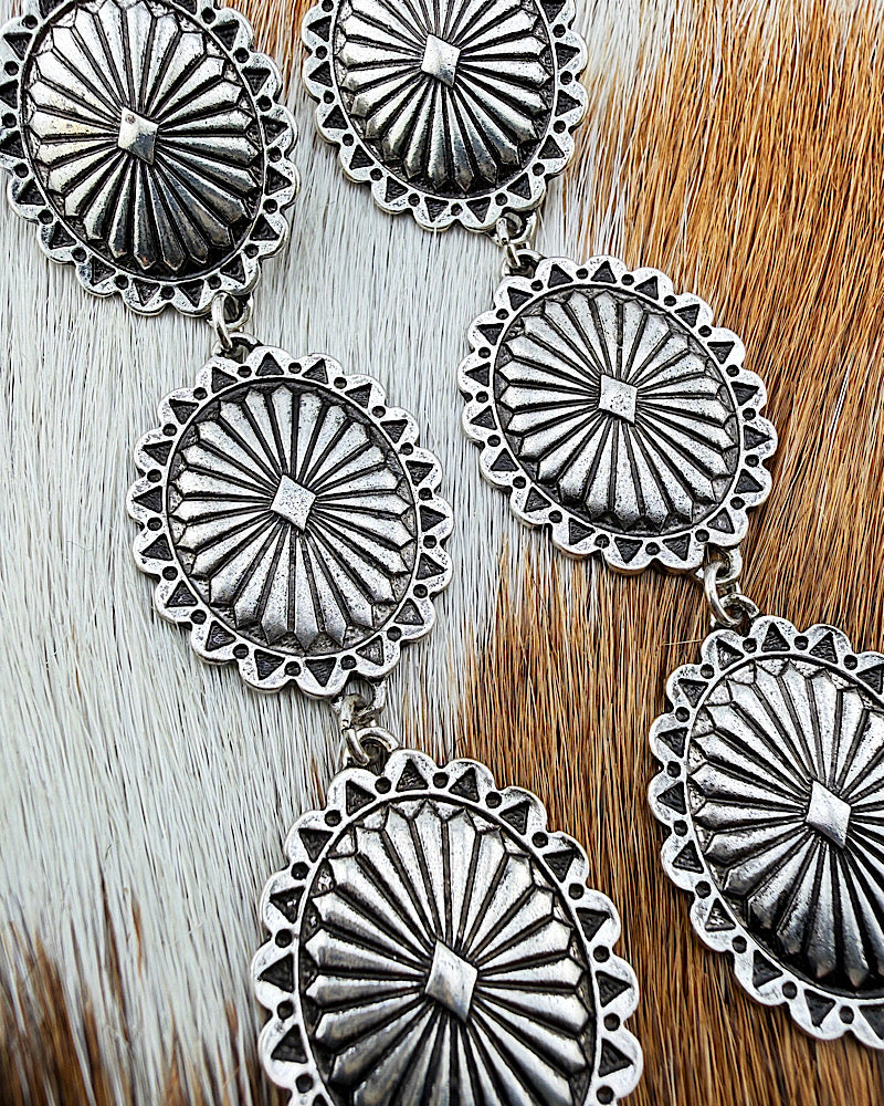 Country Roads Concho Earrings