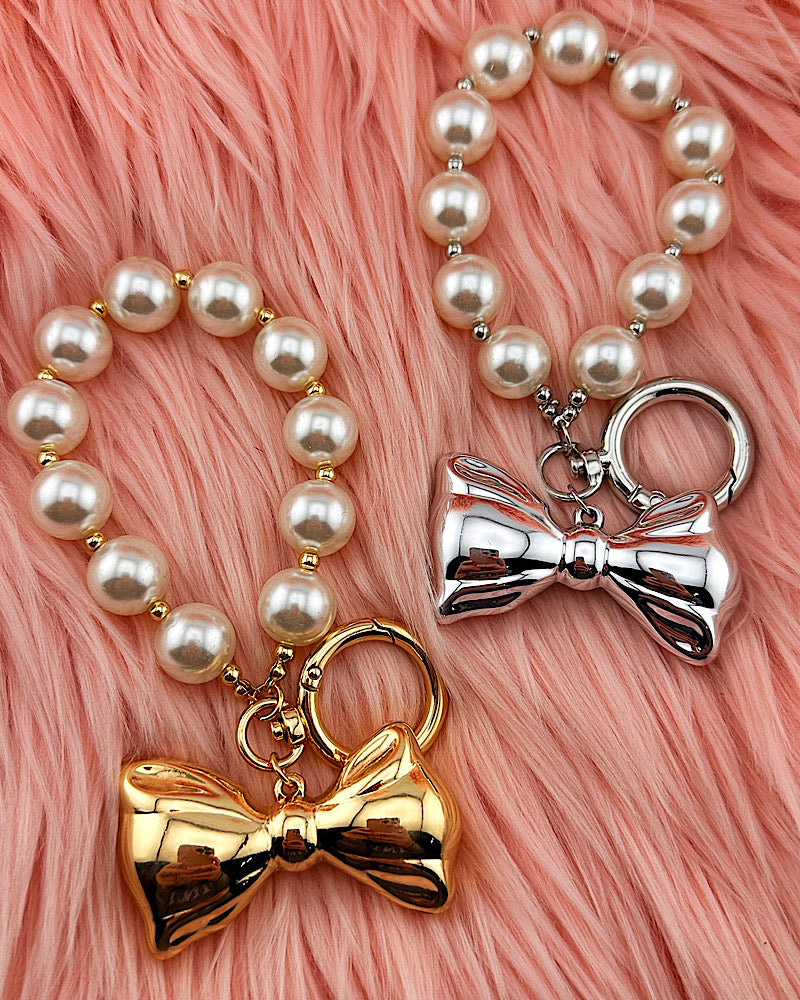 Bow Loop & Pearl Key Clip