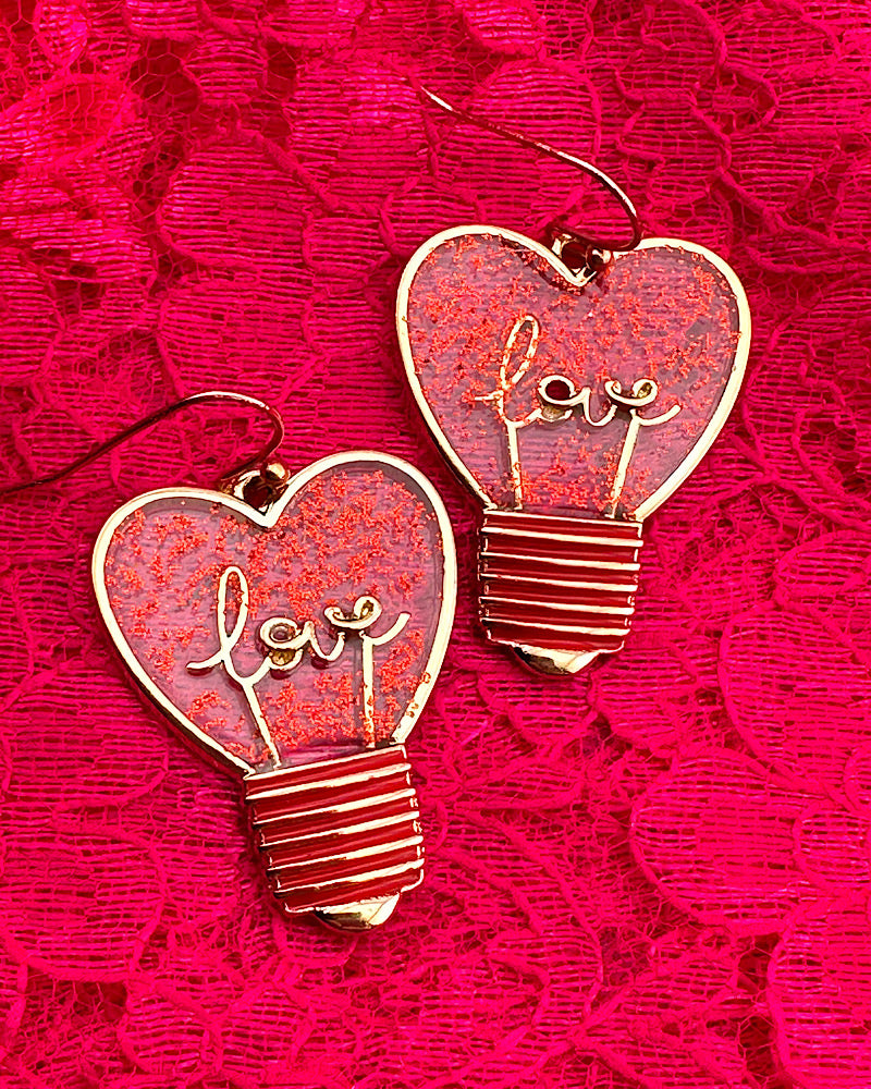 Love Light Bulb Earrings