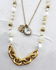 Kamille Chunky White Layer Necklace