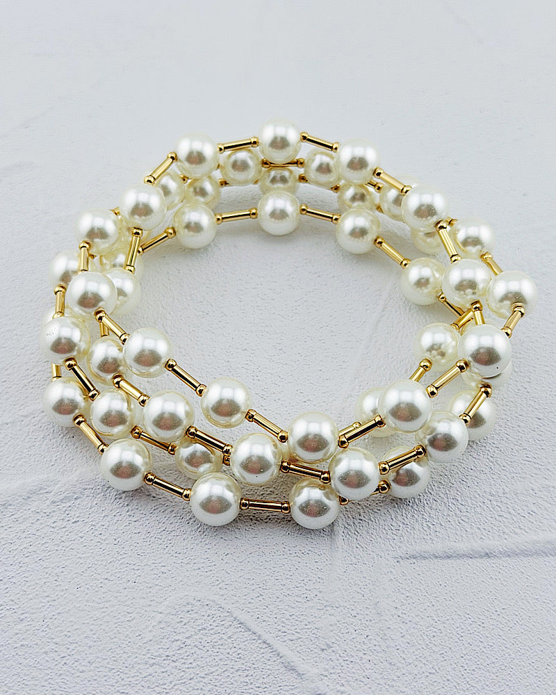 Pearl Addiction 4pc Bracelet