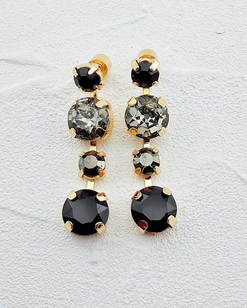 Crystal Vixen Black Earrings