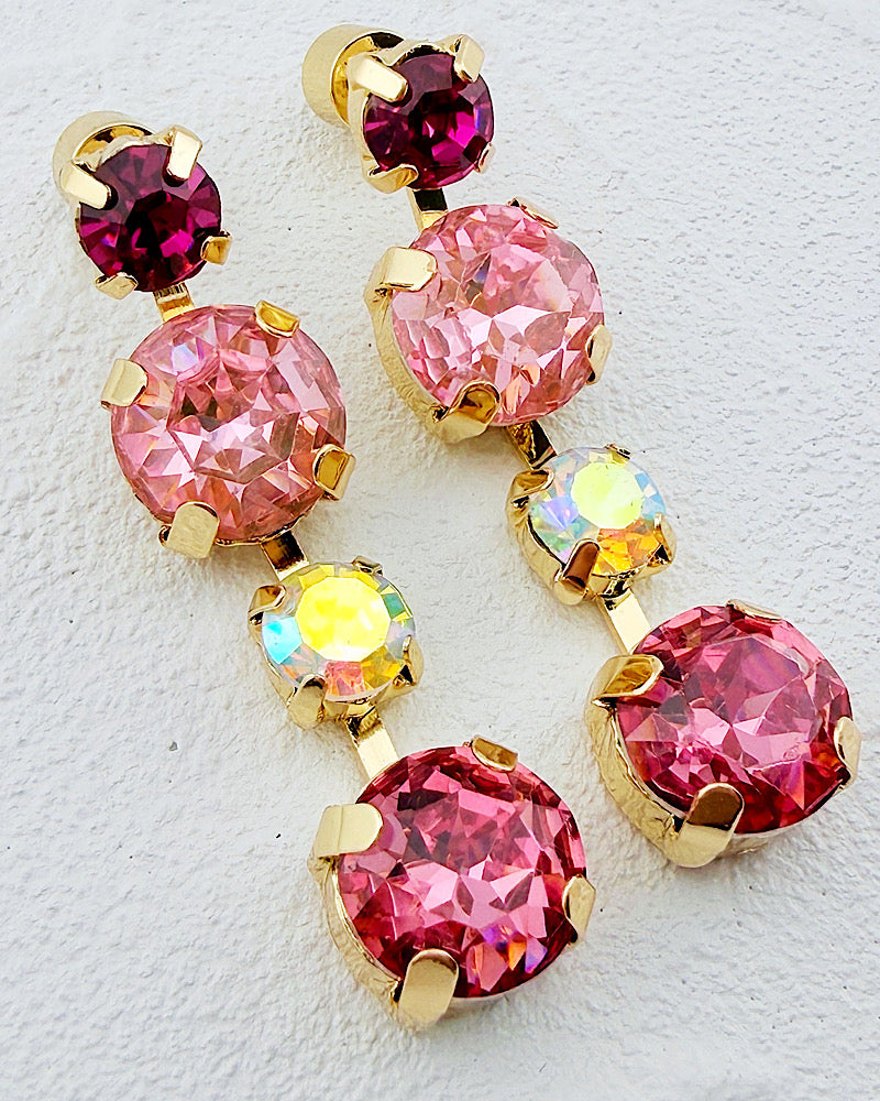 Crystal Vixen Pink Earrings