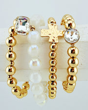 Arm Candy White 4pc Bracelet