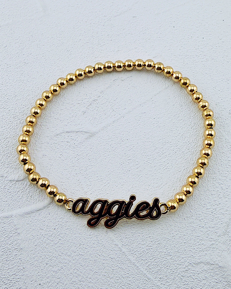 Aggies Script Bracelet