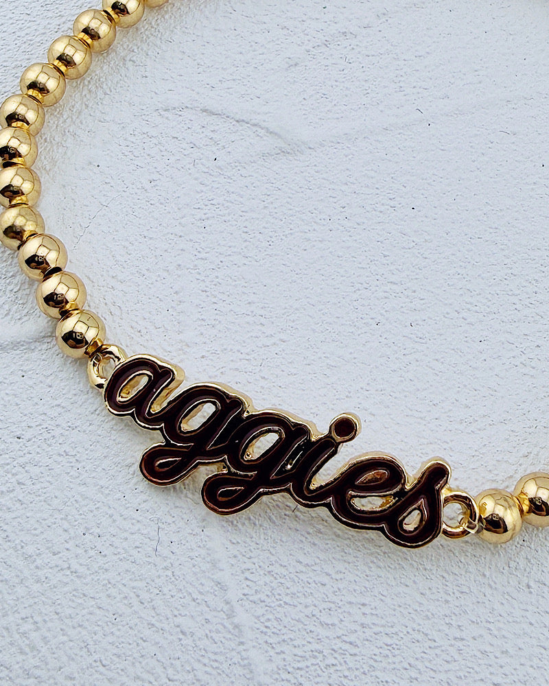 Aggies Script Bracelet