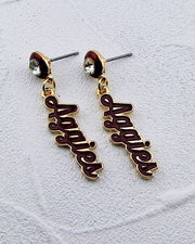 Aggies Bling Autograph Earrings