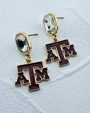 Texas A&M Jeweled Earrings