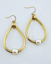 Gilded Pearl Teardrops