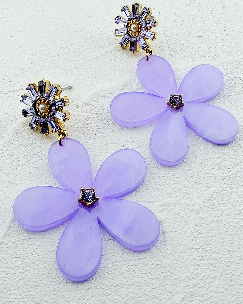 Petal Pop Lavender Earrings