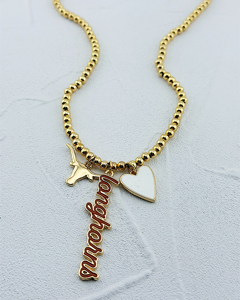 Longhorns Charm Trio Necklace