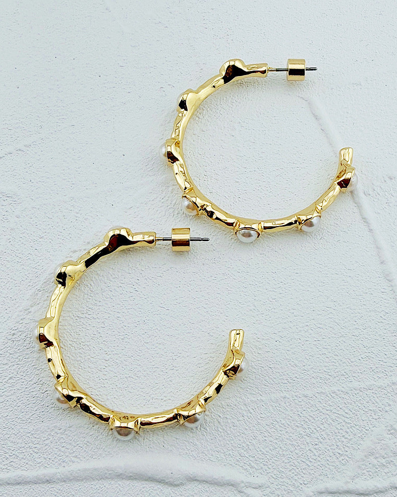 Heirloom Pearl Hoops