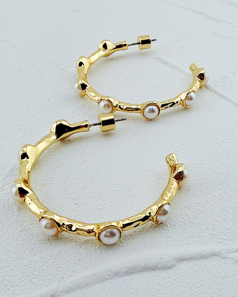 Heirloom Pearl Hoops
