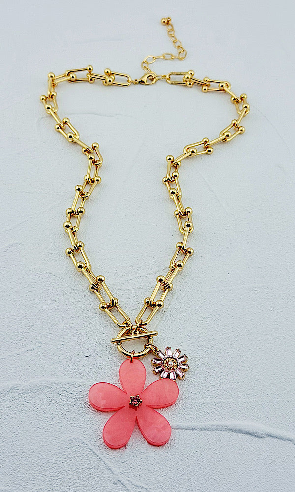 Petal Party Pink Necklace