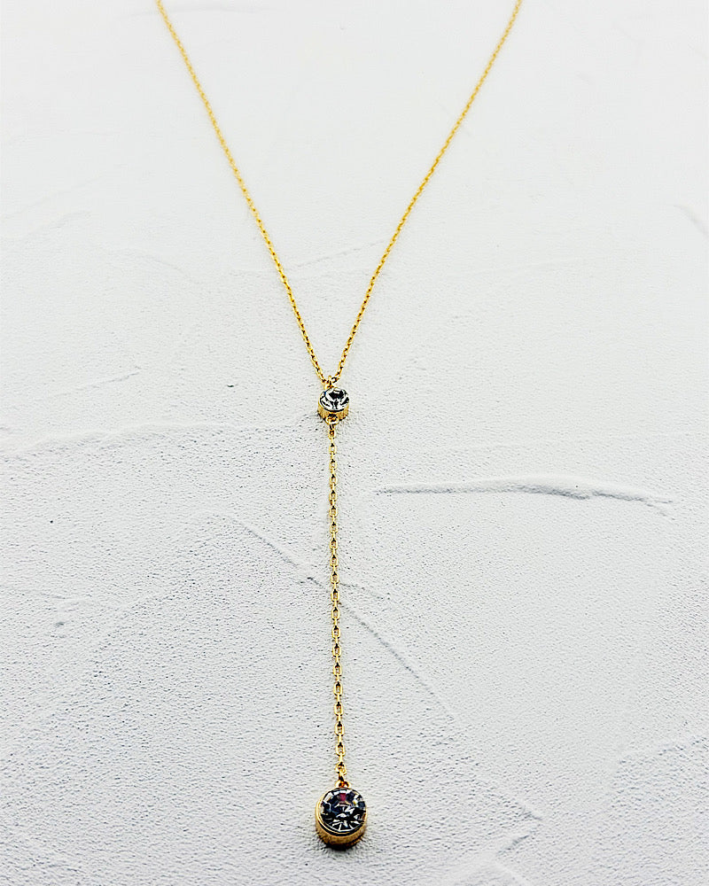Crystal Clear Y Necklace