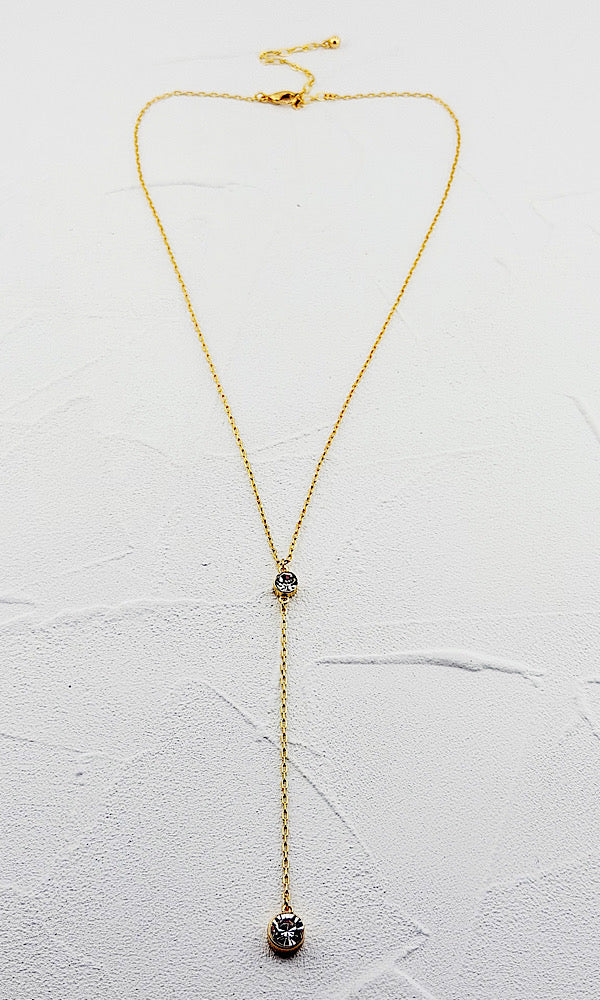 Crystal Clear Y Necklace