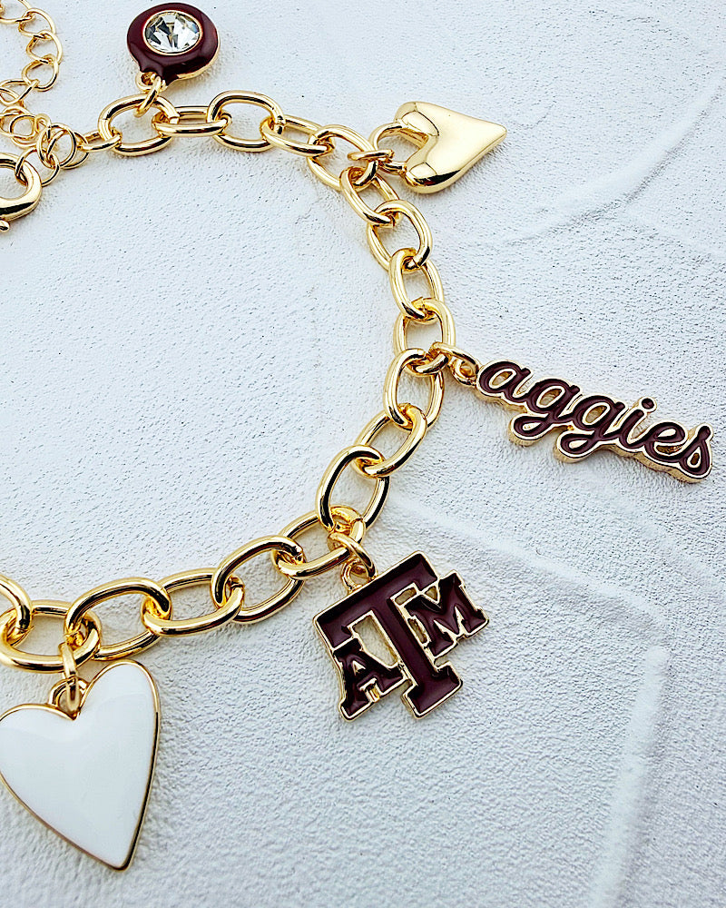 Texas A&M Charm Bracelet