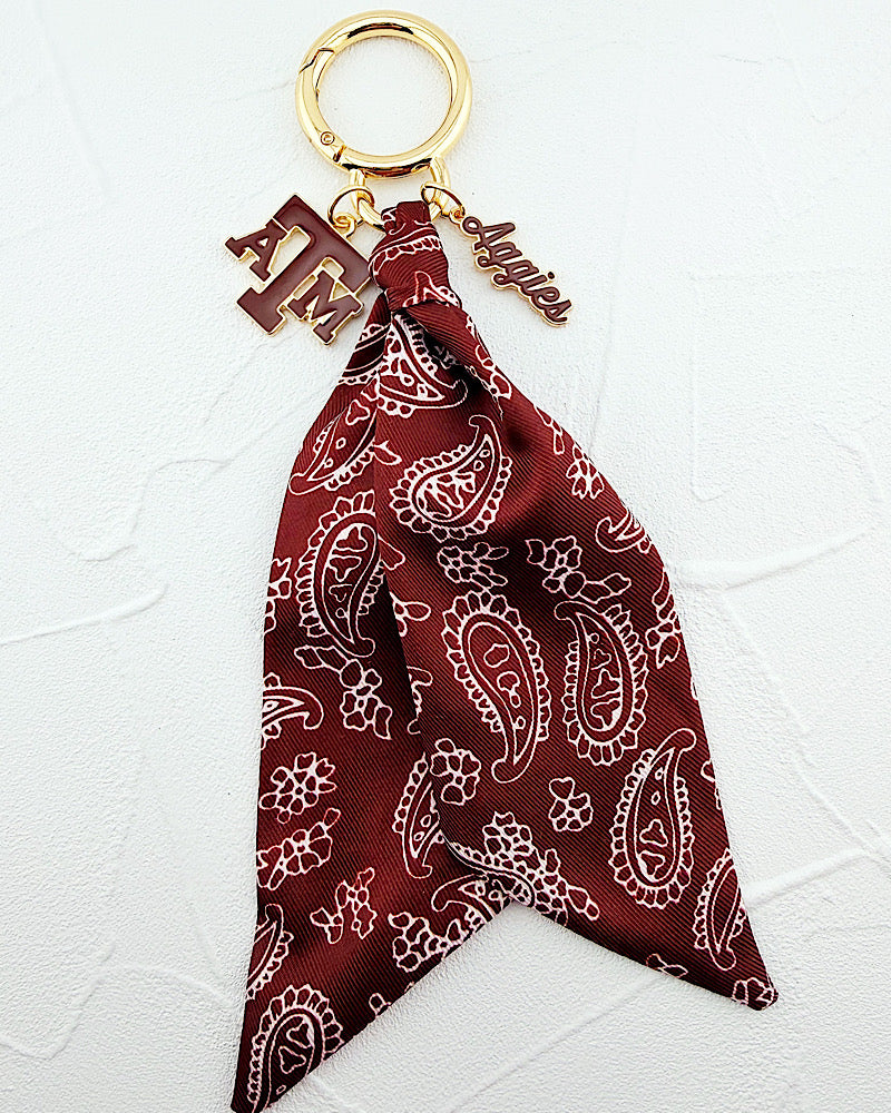 Texas A&M Bandana Bag Charm