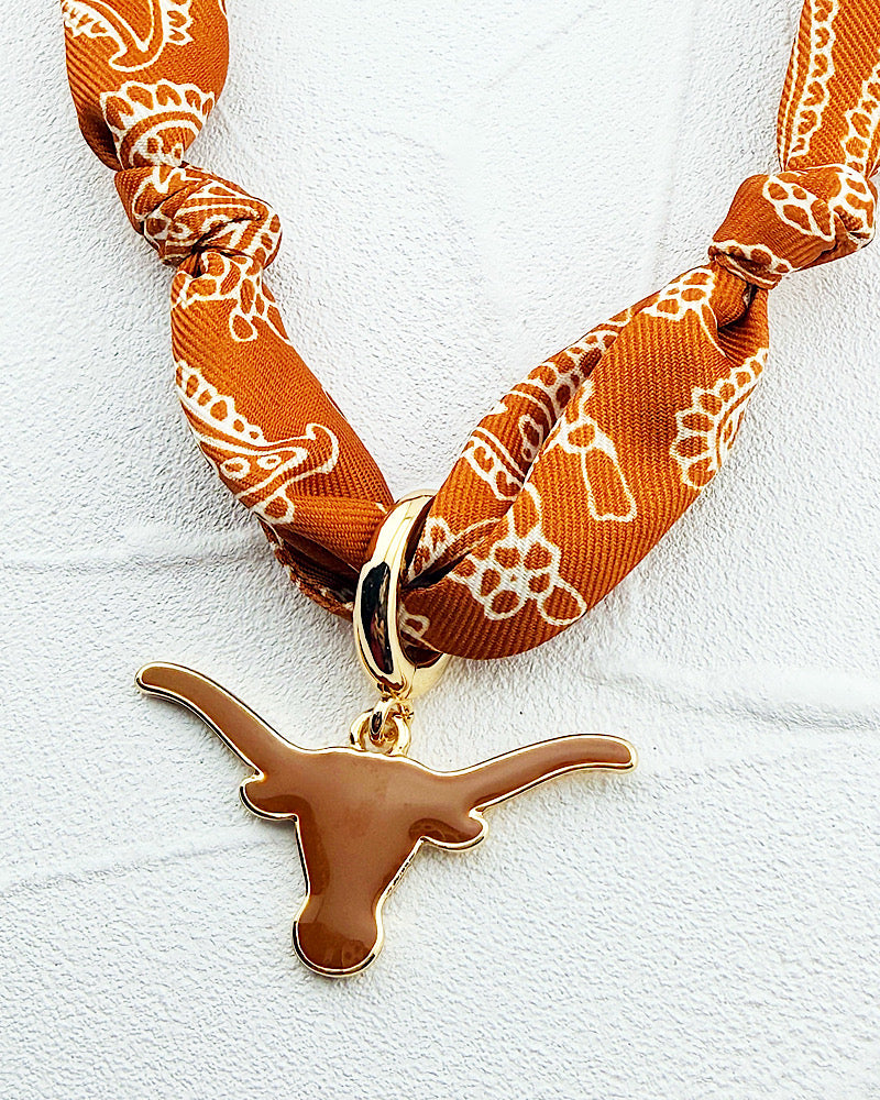 Longhorns Bandana Scarf Necklace