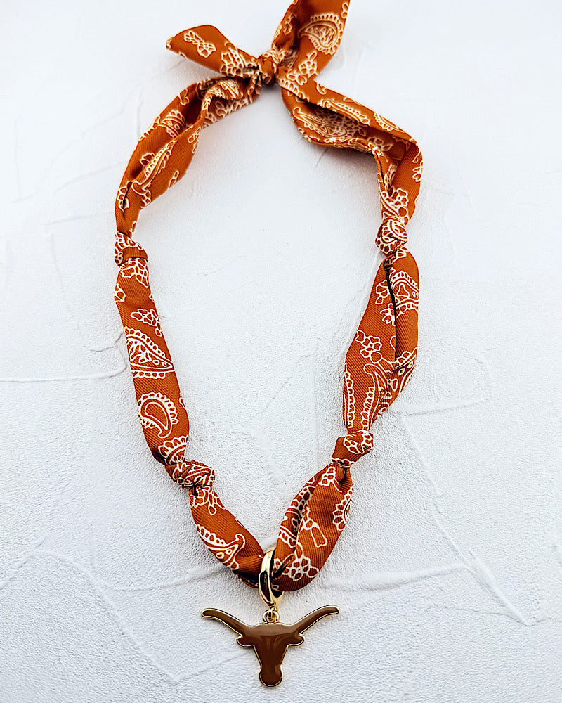 Longhorns Bandana Scarf Necklace