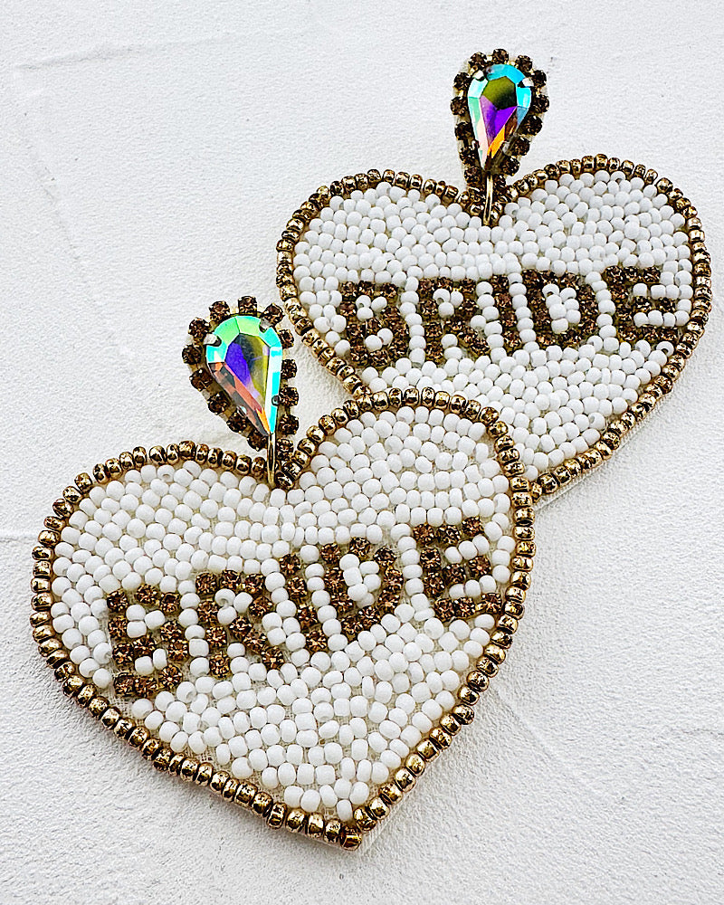 Bride Heart Earrings