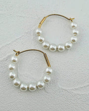 Simply Pearl Hoops