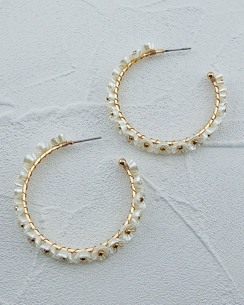 Soft Bloom Hoops