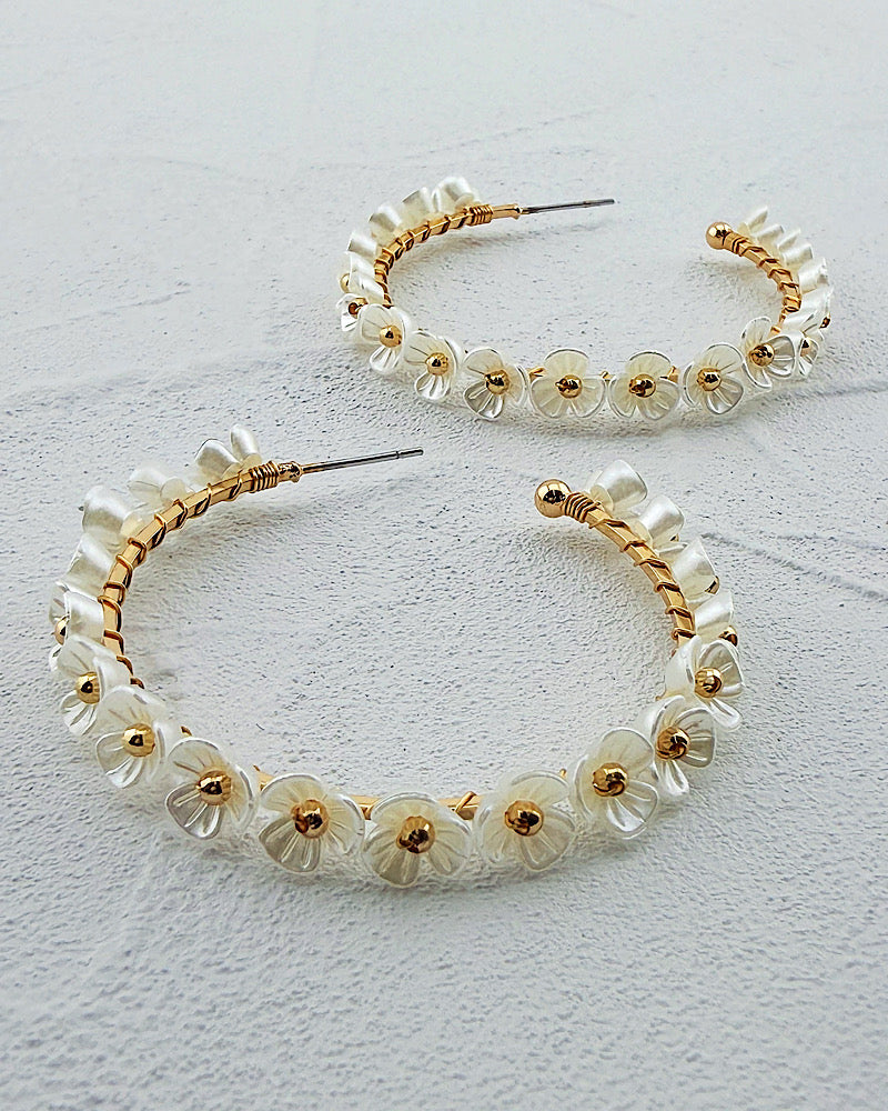 Soft Bloom Hoops
