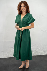 Adalynn Zip Front Midi Dress