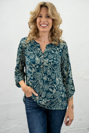 Stephanie Green & Cream Top