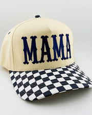 MAMA Navy Check Trucker Hat