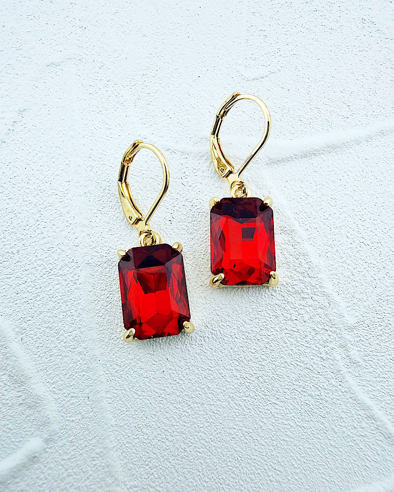 Mini Brittany Ruby Earrings