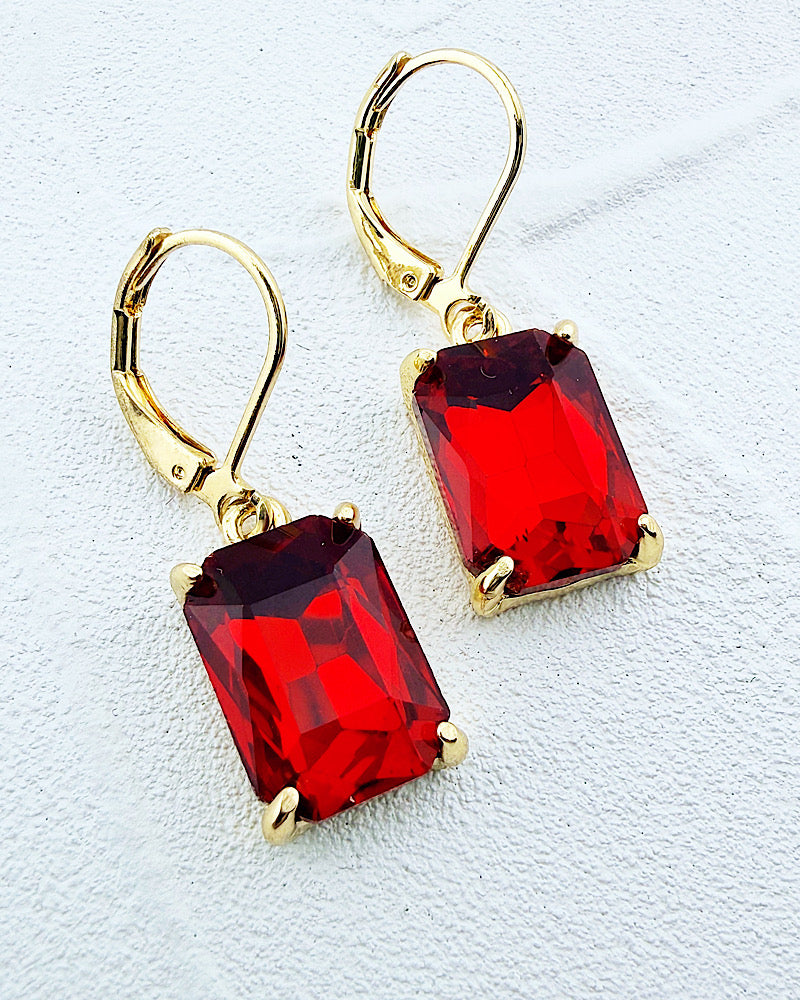 Mini Brittany Ruby Earrings