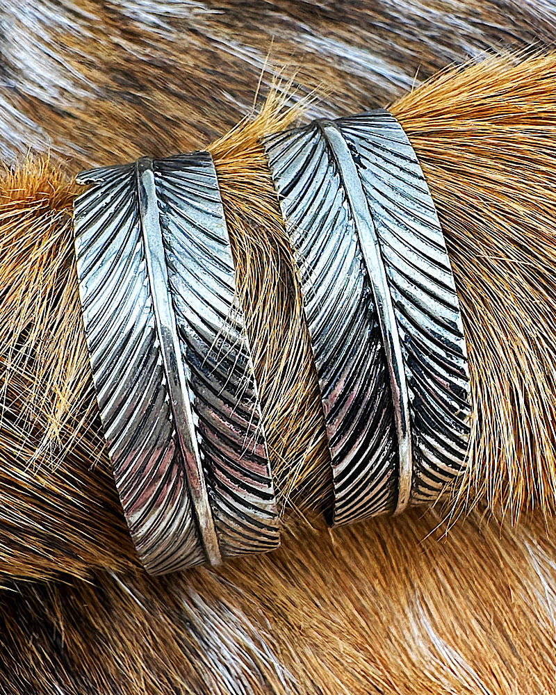 Spirit Feather Hoops