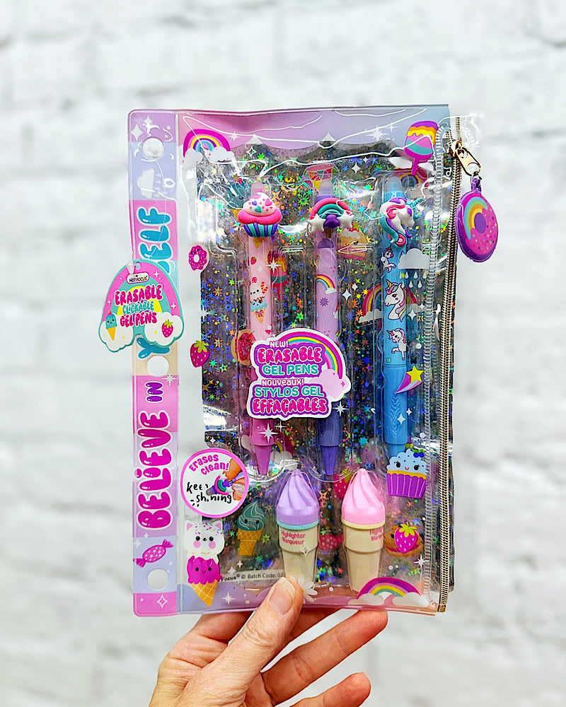 Rainbow Erasable Gel Pens