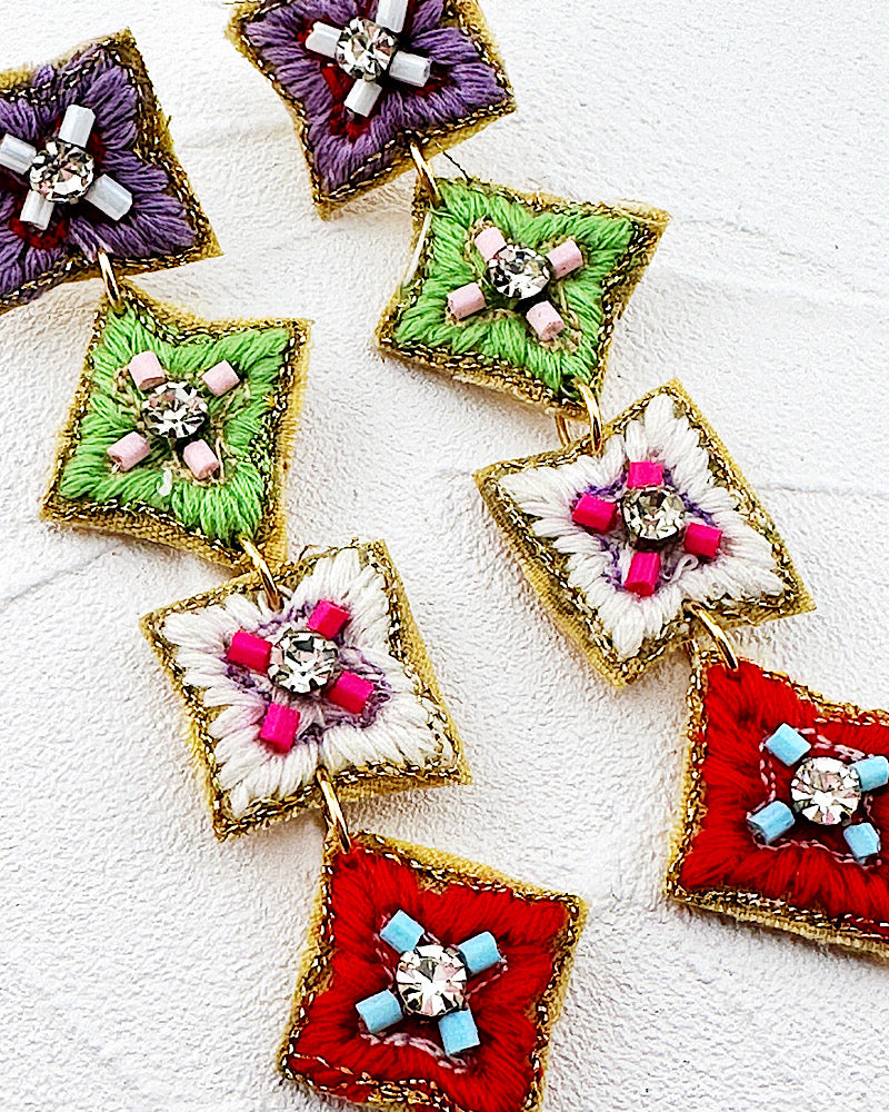 Sarita Embroidered Earrings