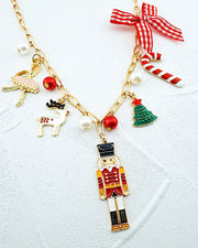 Nutcracker Mode Red Charm Necklace