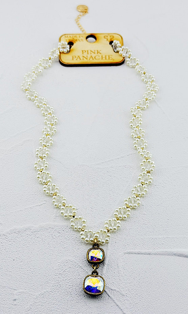 Kamille Pearl Flower Necklace