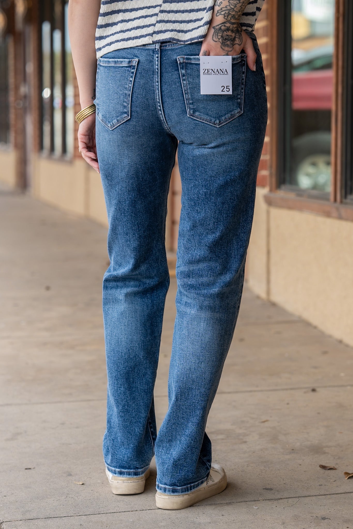 Denise Straight Mid-Rise Jeans