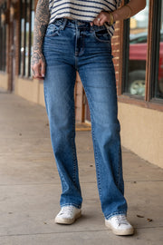 Denise Straight Mid-Rise Jeans