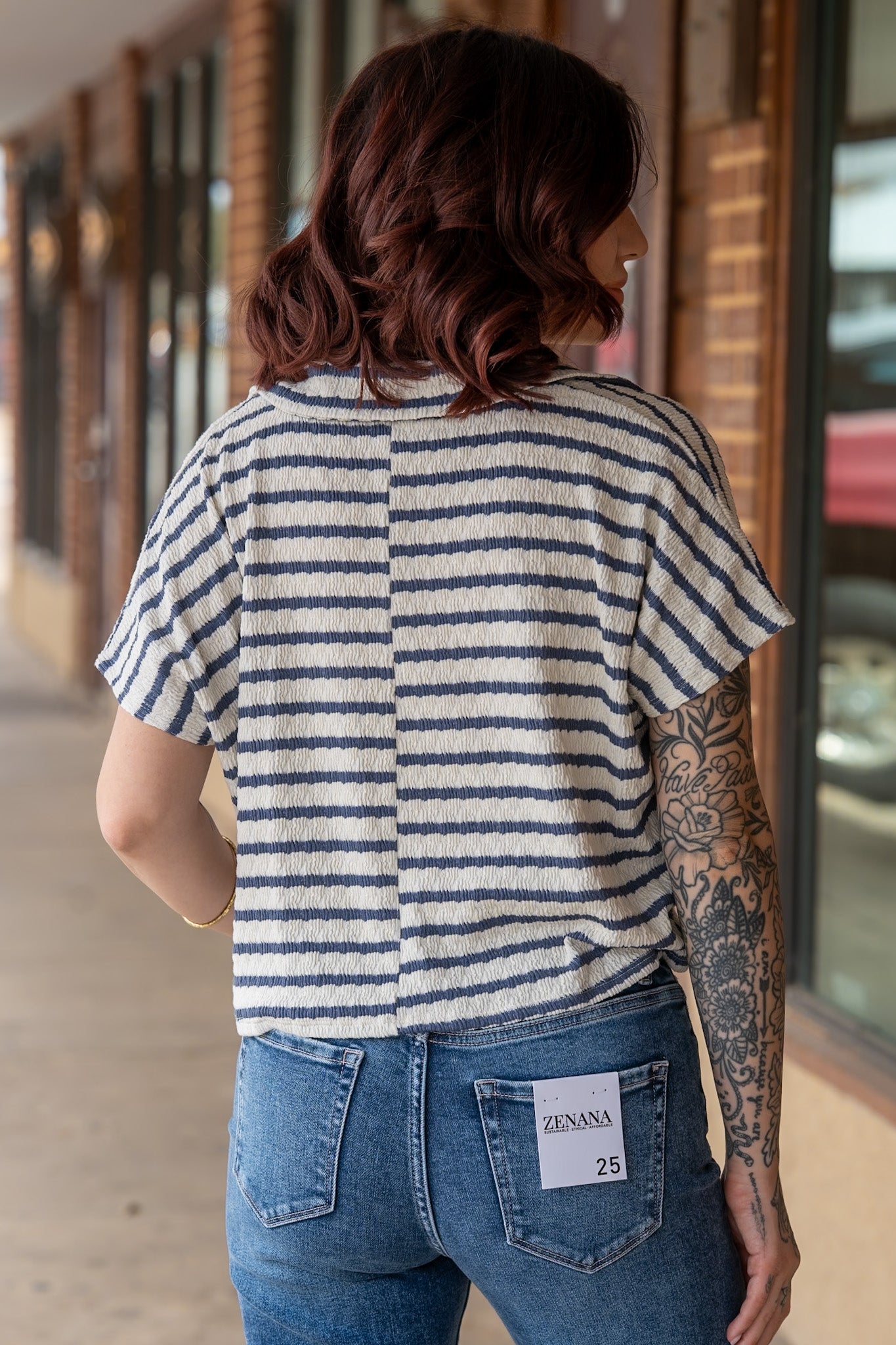 Retro Crush Denim Blue Polo Tee