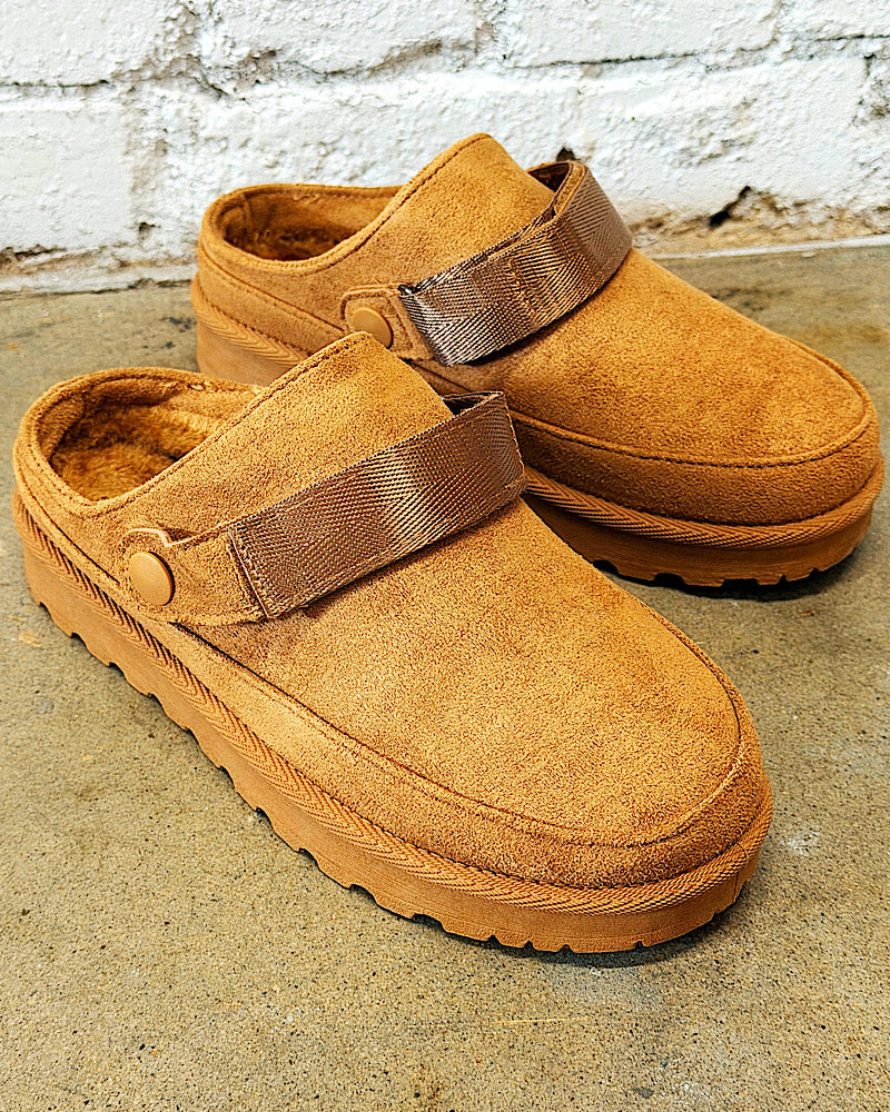 Selma Camel Strappy Clogs