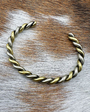 Twisted Gold & Silver Cuff