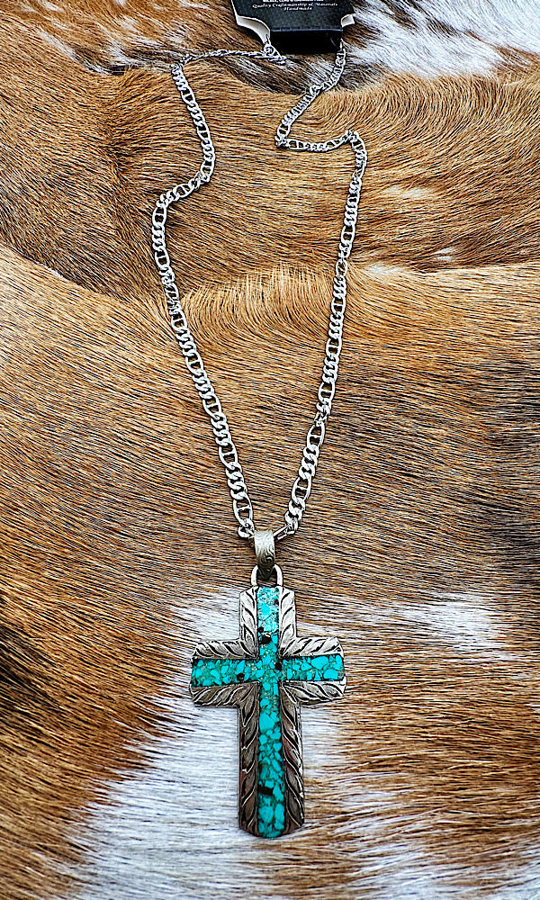 Turquoise Cross Necklace