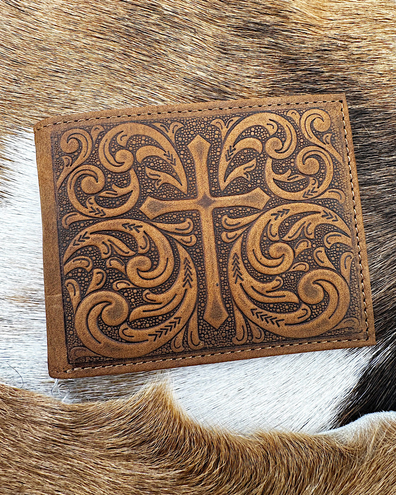 Nocona Scroll Cross Bi-Fold Wallet