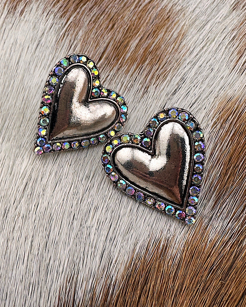 Laramie Heart Studs