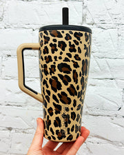 Leopard Latte 30oz Straw Tumbler - Limited Edition