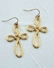 Golden Age Cross Earrings
